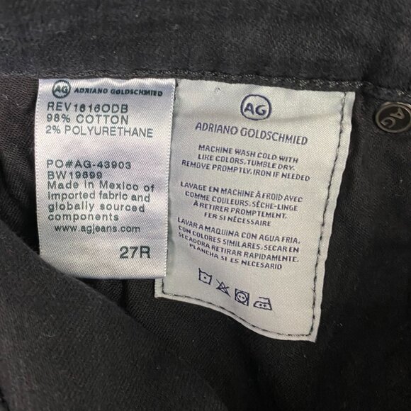 AG Adriano Goldschmied The Harper Essential Straight Jeans Women's 27R Black - Picture 9 of 14